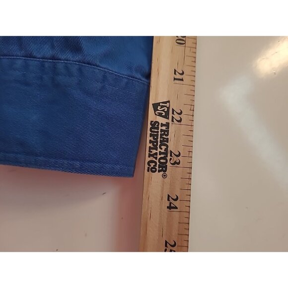 Wildman Apparel Men XL Blue Canvas Shirt VTG Long Sleeve Button Down Heavyweight - Picture 13 of 14